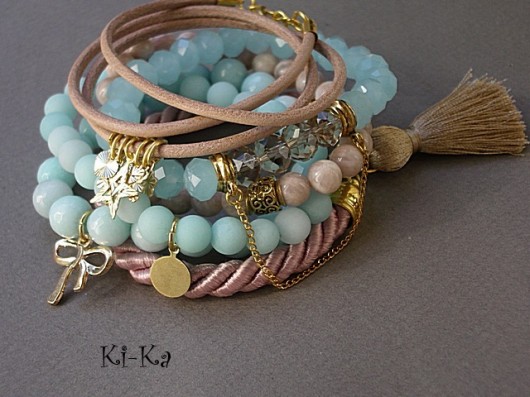 Cacao & powder blue  set KiKa pracownia