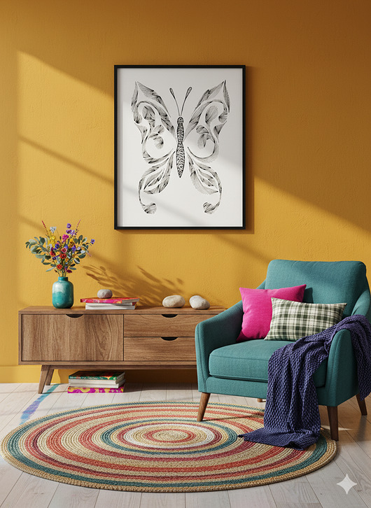 plakaty 66. MOTYL - rysunek, plakat.