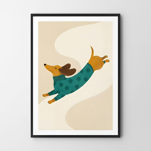 plakaty Plakat Jamnik pies