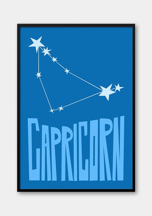 plakaty Plakat KOZIOROŹEC - CAPRICORN Znaki Zodiaku Gwiazdozbiór