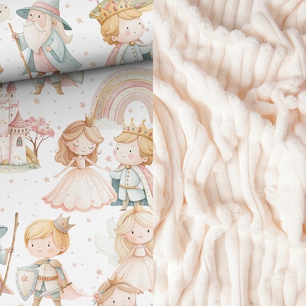 kocyki, kołderki, pościel dla dzieci WYJĄTKOWY kocyk _ pastelowe królestwo _ 75x100 cm