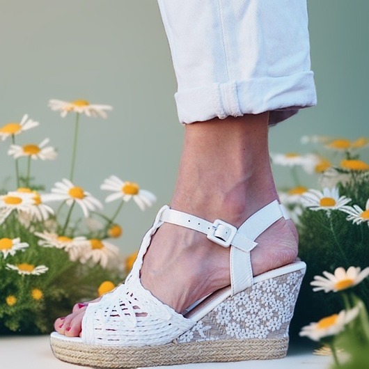 dodatki ślubne Buty ślubne Boho - Espadryle - wysokość 10 CM