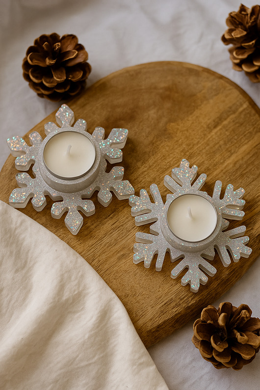 świeczniki i świece Zestaw 2 świeczników  