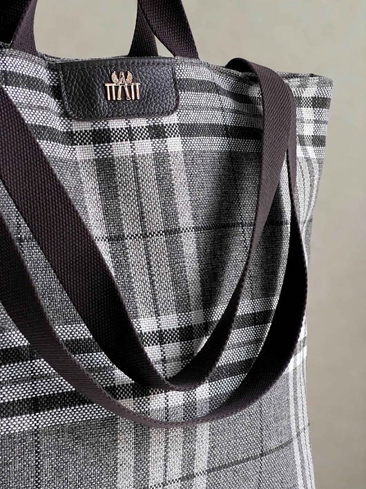 torby XXL Shopper GMB krata ciemna