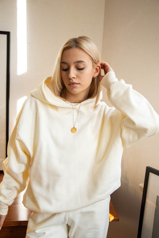 bluza z kapturem damska Bluza SOHO la creme kaptur
