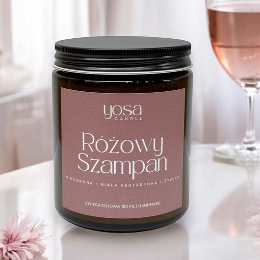 świece zapachowe Świeca Sojowa Różowy Szampan