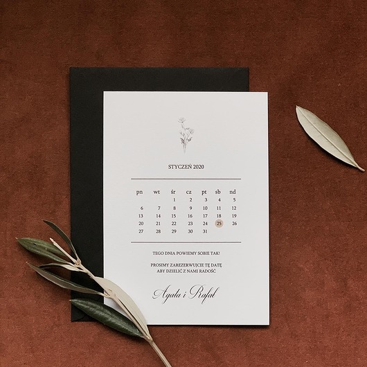 zaproszenia i kartki na ślub Calendar