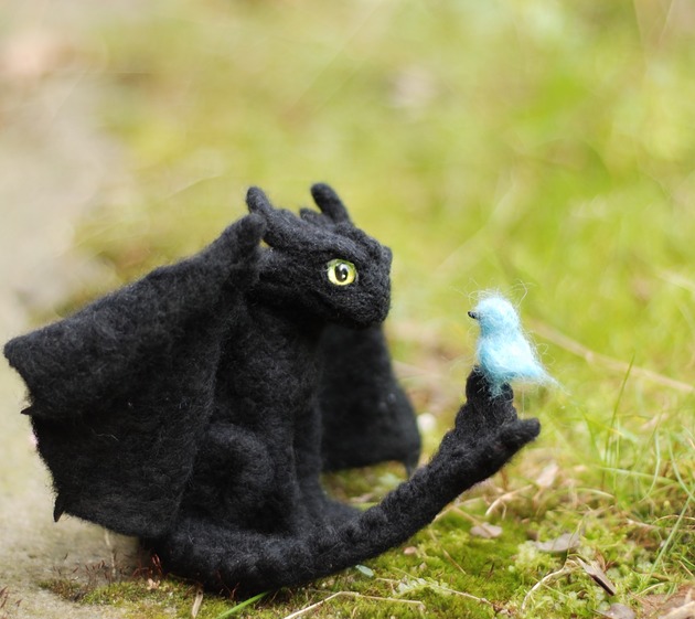 Czarny smok- zamówienie indywidualne BoboLobo Handicraft