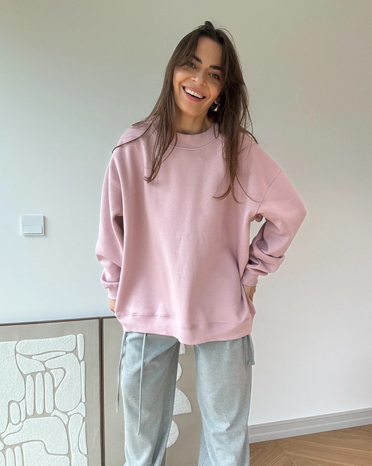 bluza bez kaptura damska Bluza Cheer long roses