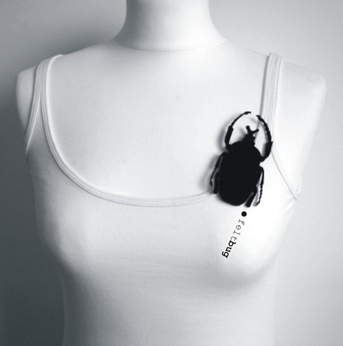 felt bug... felt label