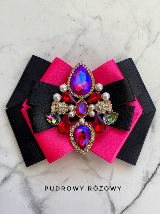 broszki Brosza z kryształami w kolorze różowym  kameleon  New