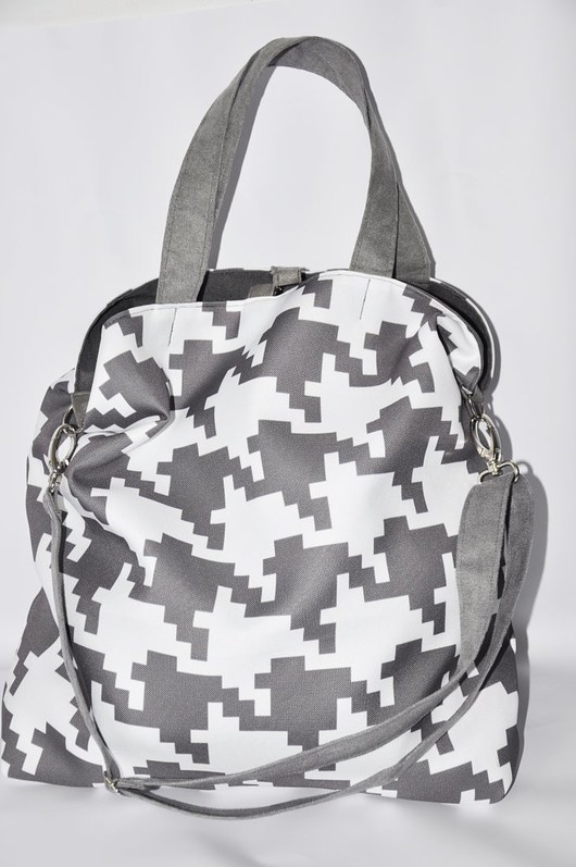 TORBA PIKSEL - PRINT PEPITKA, 2W1, DWUSTRONNA PRACOWNIA 166