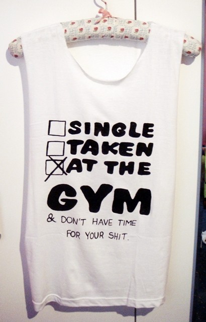 koszulka SINGLE TAKEN GYM ręcznie malowana  XXXkipeke