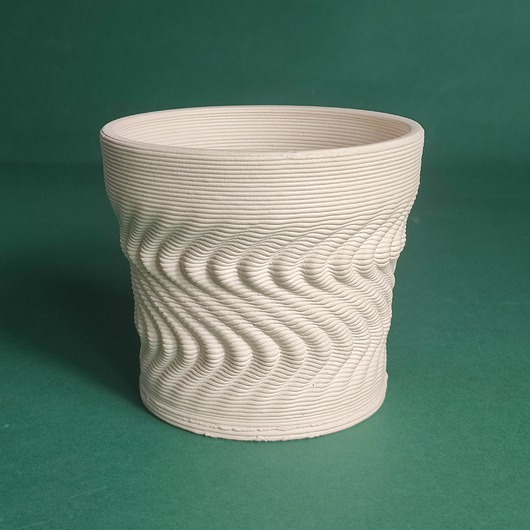 doniczki Doniczka osłonka ceramiczna beżowa 3D 10cm