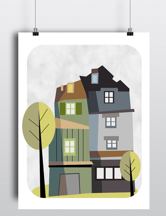 plakat kamienica Cytryna design