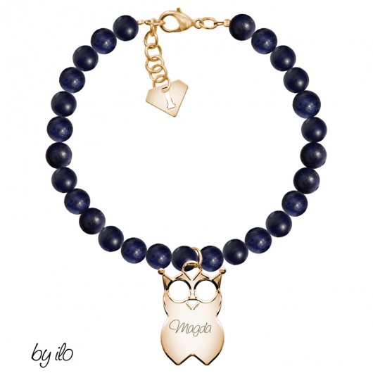 Bransoletka Royal-Lapis Lazuli zawieszka grawer by ilo