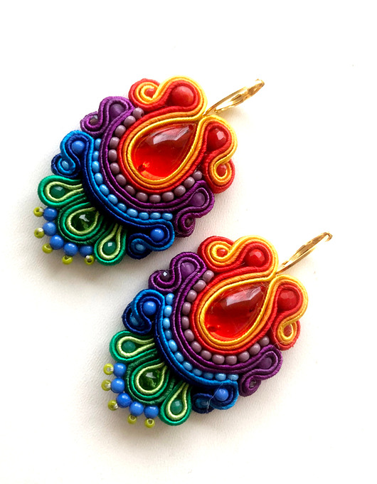 kolczyki soutache Sutaszowe kolczyki MONSANTO