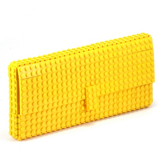 Żółta torebka kopertówka z klocków LEGO&#174; agabag