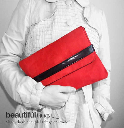 Mini z paskiem red+black beautifulthings