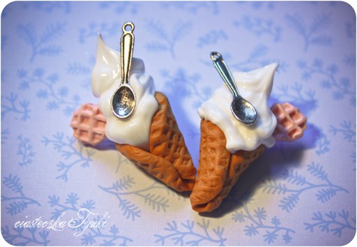 Kolczyki lody ciasteczkatynki