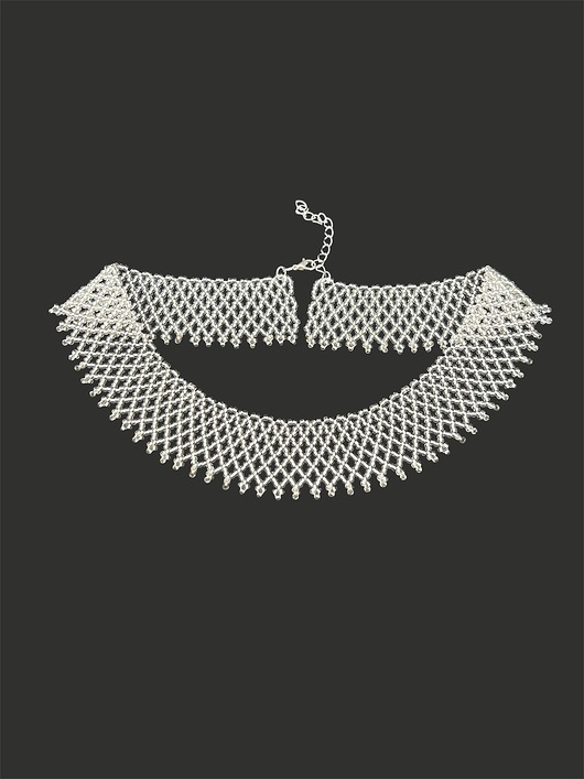 kolie Ażurowy naszyjnik etno 