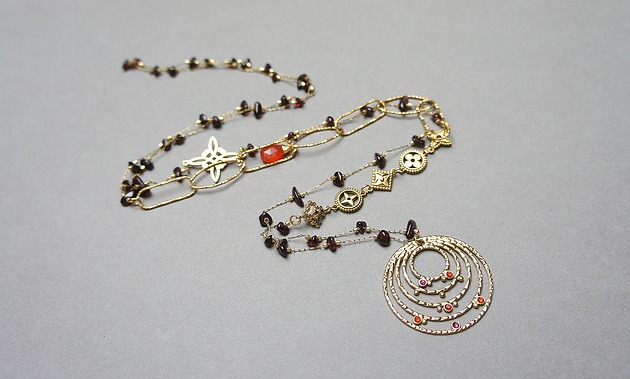 korale Sautoir /Turmaliny/ 02.02.26 - długi  naszyjnik