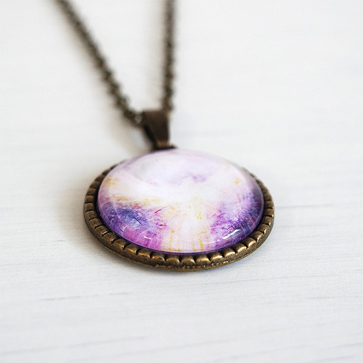 wisiory Medalion, talizman - Anielski kontakt - brąz