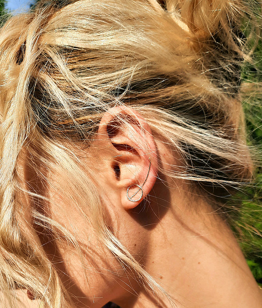 nausznice Kolczyk- nausznica Koło na lewe ucho