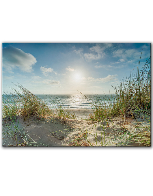 obrazy Obraz na płótnie - 100x70 cm - Plaża widok na morze (1-0728)