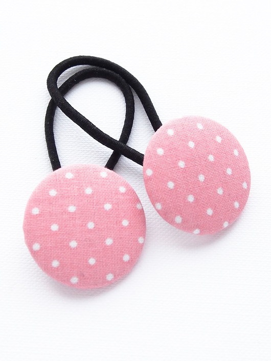 ozdoby do włosów dla dzieci Gumki do włosów w kropki PEONY PINK