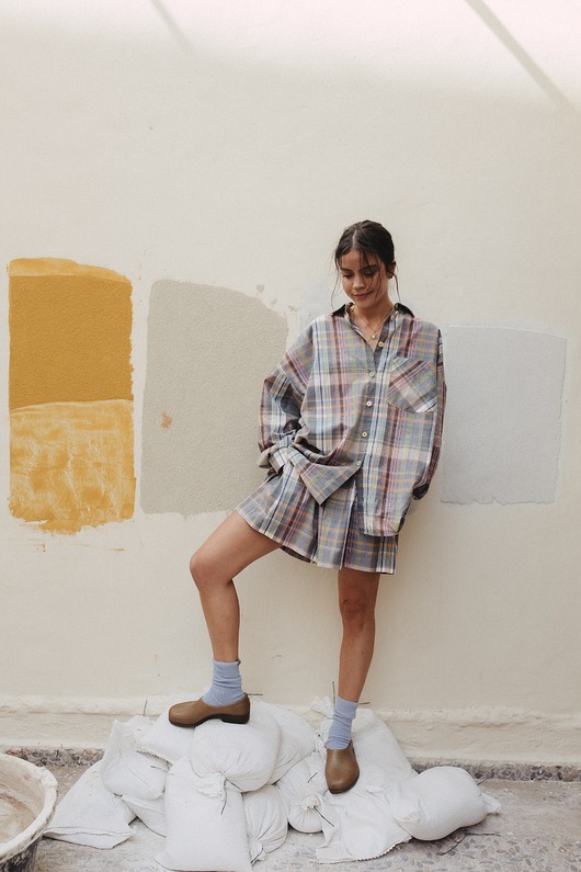 szorty damskie Szorty  skye  checky pastel