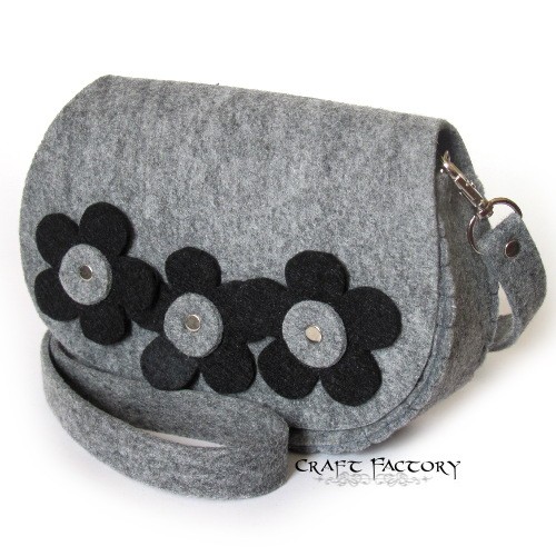 Floral Black&Grey - mała listonoszka Craft Factory