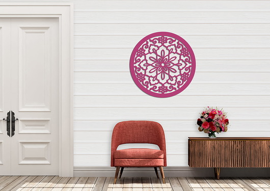 dekoracje - na ścianę DEKORACYJNY PANEL AŻUROWY, LAUSANNE, DEKORACJA ŚCIENNA 3D, ORNAMENT,60 cm, RÓ