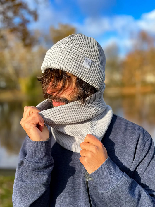 czapki i kapelusze męskie Męski bawełniana bandana zimowa Jasny szary