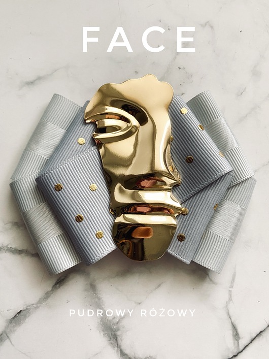 broszki Brosza z Kolekcji FACE ze stylową metalową twarzą New