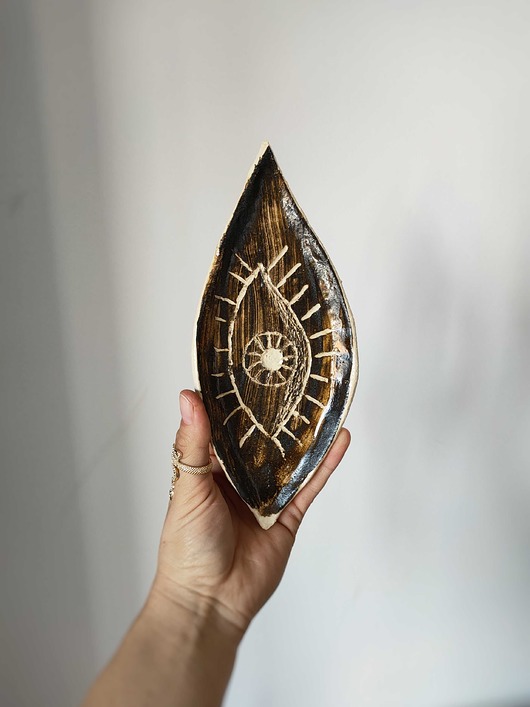 Podstawka ceramiczna z motywem oka LaKama