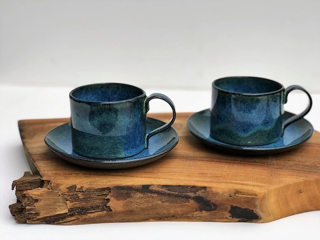 Filiżanka ceramiczna Zestaw dla dwojga Ceramika Tyka