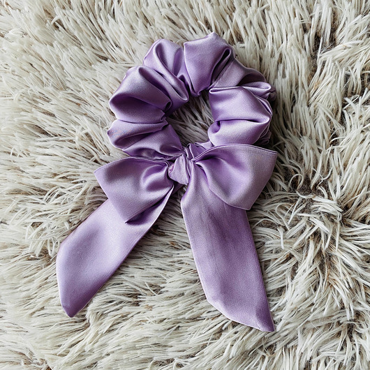 Satynowa gumka do włosów scrunchie Lila Nandi