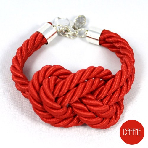 Bransoletka Red Rope Knots by Daffne LOVINA PRINTS