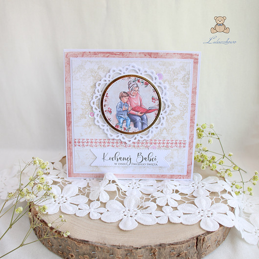kartki scrapbooking Kartka dla Babci prezent Dzień Babci 8 GOTOWA