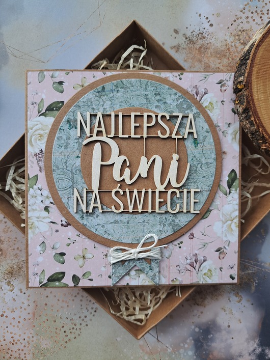 kartki scrapbooking Kartka dla nauczycielki z okazji zakończenia edukacji