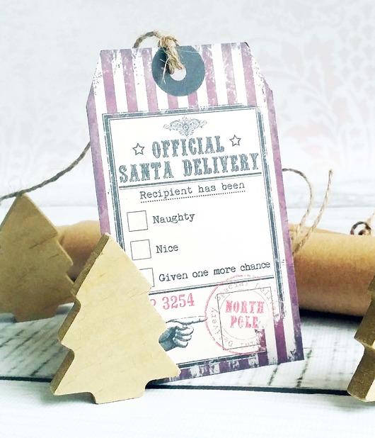 Zawieszki Official Santa Delivery Retro Shabby Retro Feelings
