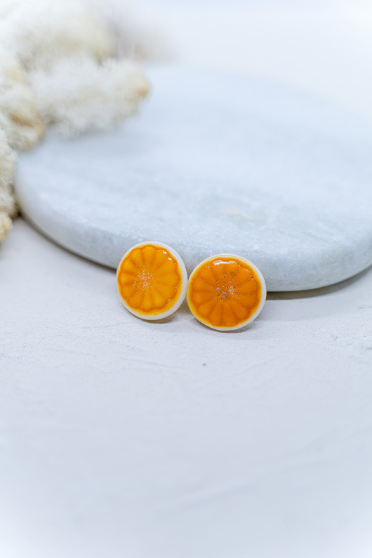 kolczyki ceramiczne Kolczyki porcelanowe CITRUS