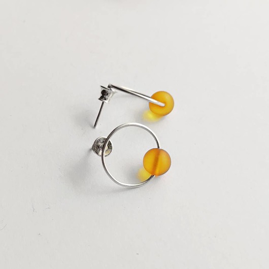 kolczyki z kamieniami Kolczyki OKRĄG