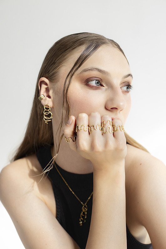 kolczyki pozłacane Kolczyki pozłacane LINIA No. 1.