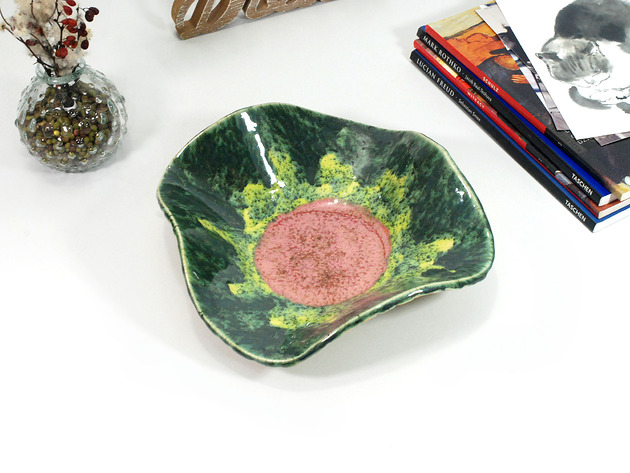 miski i misy Ceramiczna misa dekoracyjna kwiat - do salonu, łazienki lub sypialni