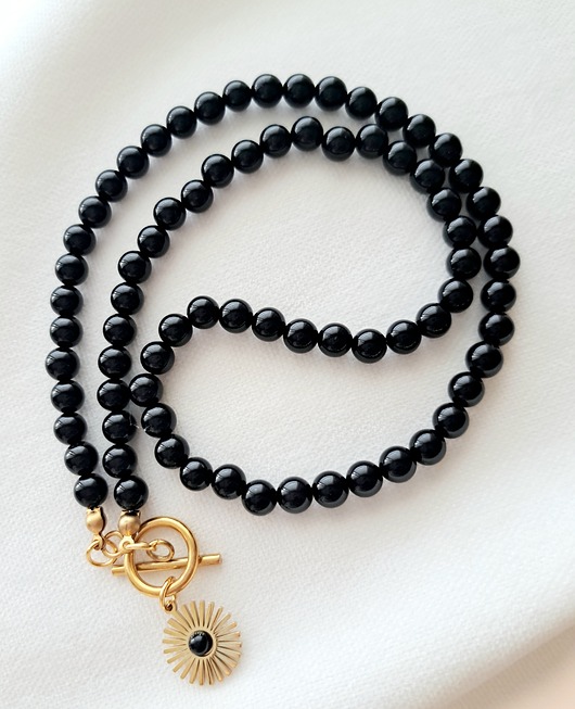 chokery Naszyjnik choker - onyks