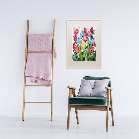 Plakat Kolorowe tulipany  lulkaart