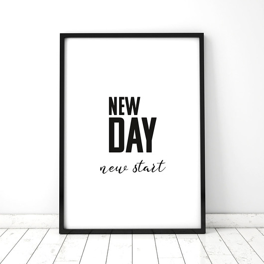 Plakat: New day new start COLORMINT