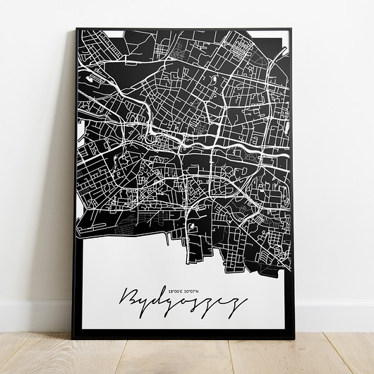 plakaty Plakat Bydgoszcz mapa